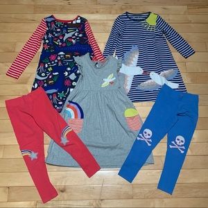 Mini Boden Dress & Leggings Size 9 10 Lot Nautical